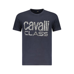 Cavalli Class Blue Cotton Men T-Shirt