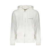 Calvin Klein White Cotton Men's Hooded Sweater