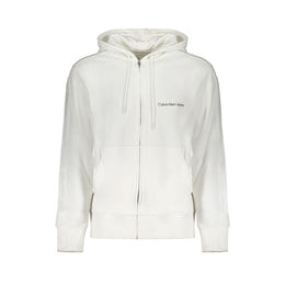 Calvin Klein White Cotton Men's Hooded Sweater