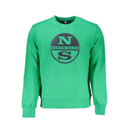 North Sails Green Cotton Men Sweater