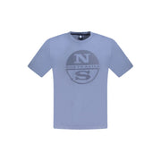 North Sails Blue Cotton Men T-Shirt
