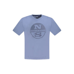 North Sails Blue Cotton Men T-Shirt