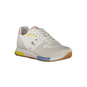 Blauer White Polyester Sneaker