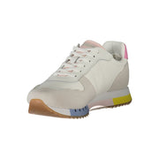 Blauer White Polyester Sneaker
