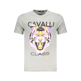 Cavalli Class Brown Cotton Men T-Shirt