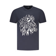 Cavalli Class Blue Cotton Men T-Shirt