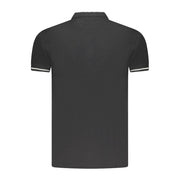 Cavalli Class Black Cotton Men Polo Shirt