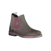 U.S. POLO ASSN. Gray Leather Mens Ankle Boot