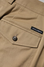 Dolce & Gabbana Brown Cotton Cargo Tapered Pants