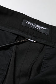 Dolce & Gabbana Black High Waisted Tapered STAFF Pants