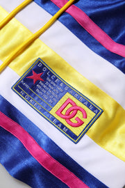 Dolce & Gabbana Multicolor Polyester Long Sleeves V-Neck Top