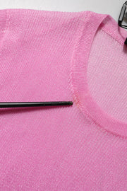 Dolce & Gabbana Pink Polyester Sleeveless Round Neck Tank Top