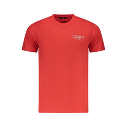 Cavalli Class Red Cotton Men T-Shirt