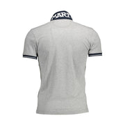 La Martina Gray Cotton Men Polo Shirt