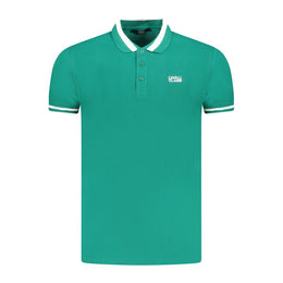 Cavalli Class Green Cotton Men Polo Shirt