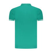 Cavalli Class Green Cotton Men Polo Shirt