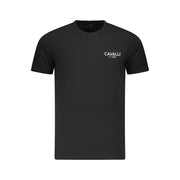 Cavalli Class Black Cotton Men T-Shirt