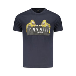 Cavalli Class Blue Cotton Men T-Shirt