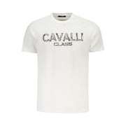 Cavalli Class White Cotton Men T-Shirt