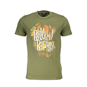 Cavalli Class Green Cotton Men T-Shirt