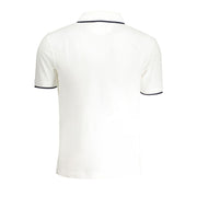 La Martina White Cotton Men Polo Shirt