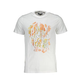 Cavalli Class White Cotton Men T-Shirt