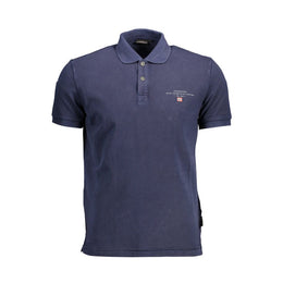 Napapijri Blue Cotton Men Polo Shirt