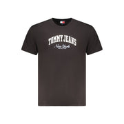Tommy Hilfiger Black Cotton Men T-Shirt