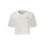Fila White Cotton Women T-Shirt