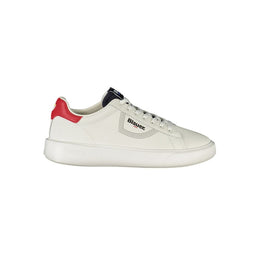 Blauer White Polyester Sneaker