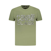 Cavalli Class Green Cotton Men T-Shirt