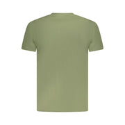 Cavalli Class Green Cotton Men T-Shirt