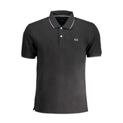 La Martina Black Cotton Polo Shirt