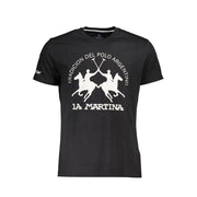 La Martina Black Cotton T-Shirt