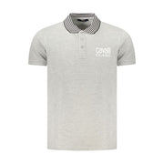 Cavalli Class Gray Cotton Polo Shirt