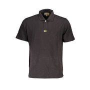 La Martina Black Cotton Polo Shirt