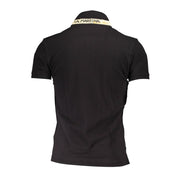 La Martina Black Cotton Polo Shirt