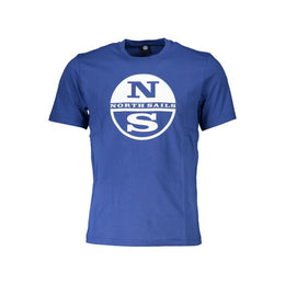 North Sails Blu Cotton Men T-Shirt
