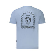 Napapijri Light Blue Cotton Men T-Shirt