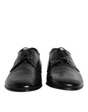 Dolce & Gabbana Black Leather Lace Up Derby Dress Formal Shoes