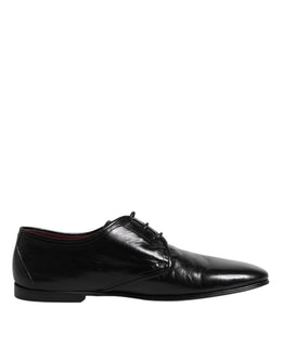 Dolce & Gabbana Black Leather Lace Up Derby Dress Formal Shoes