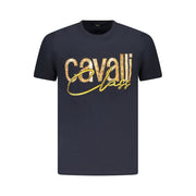 Cavalli Class Blue Cotton Men T-Shirt