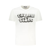 Cavalli Class White Cotton Men T-Shirt