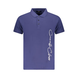 Cavalli Class Blue Cotton Men Polo Shirt