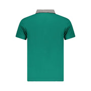 Cavalli Class Green Cotton Men Polo Shirt