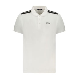 Cavalli Class White Cotton Men Polo Shirt