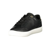 Tommy Hilfiger Black Leather Women Sneaker