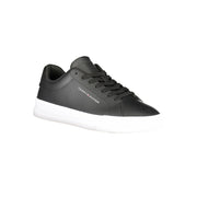 Tommy Hilfiger Black Leather Men Sneaker