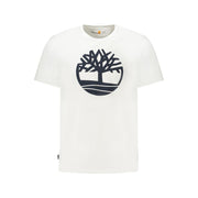Timberland White Cotton Men T-Shirt
