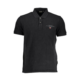 Napapijri Black Cotton Polo Shirt